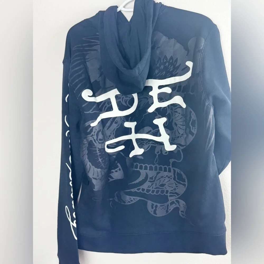 Ed Hardy men’s tiger graphic pull over hoodie M - Picture 3 of 8